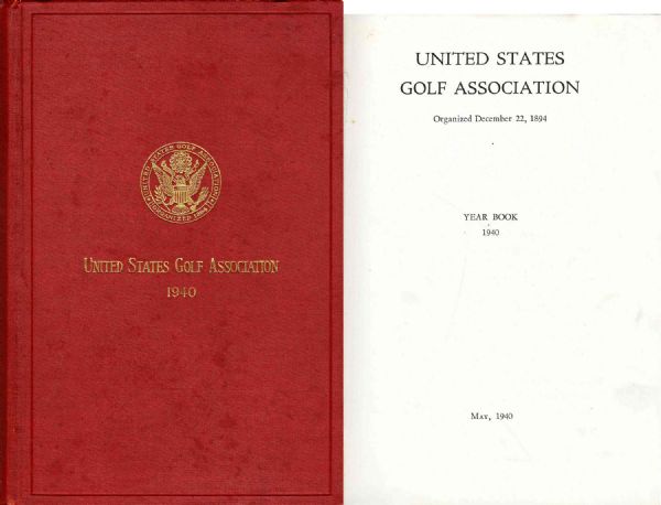 ''United States Golf Association Yearbook'' -- 1940 -- Illustrated
