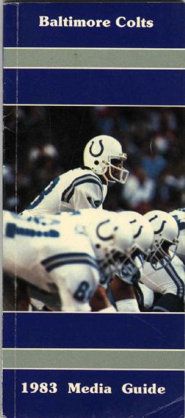 Colts 1983 Media Guide -- Contains Stats & Bios -- 166pp. -- 4'' x 9'' -- Creasing, Else Near Fine