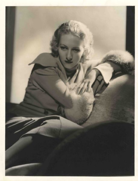 Double-Weight Metro-Goldwyn-Mayer Image of Karen Morley -- Verso Stamped by Hurrell -- 10'' x 13'' -- Excellent