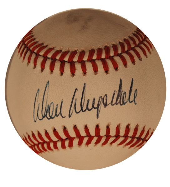 Don Drysdale Signed Baseball on Sweet Spot -- Very Good 