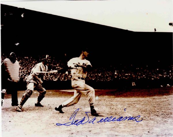 Ted Williams Glossy 10'' x 8'' Signed Photo -- Fine