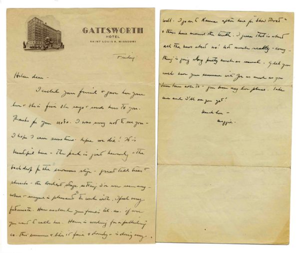 Margaret Hamilton, Oz's ''Wicked Witch'' Autograph Letter Signed to Her Friend