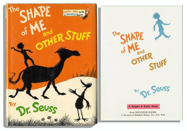 Dr. Seuss ''The Shape of Me and Other Stuff'' -- Very Rare First Edition, First Printing in Near Fine Condition