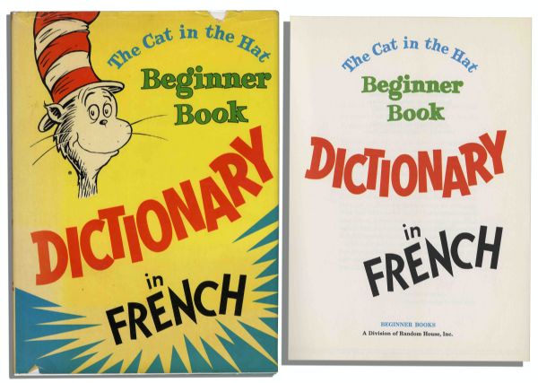 Dr. Seuss ''The Cat in the Hat Dictionary in French'' -- First Edition, First Printing