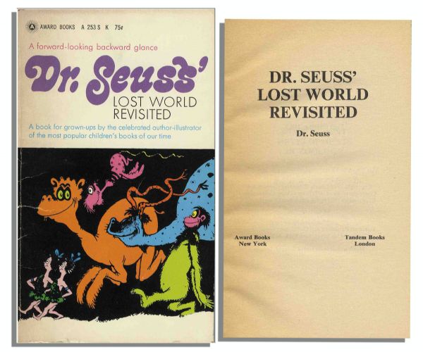 Dr. Seuss ''Lost World Revisited'' First Edition, First Printing