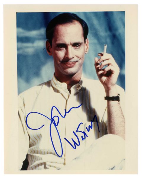John Waters Signed 8'' x 10'' Glossy Photo -- Signed Boldly in Blue Metallic Marker -- Fine Condition -- With Wehrmann COA