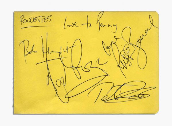 Album Page Signed by the Roulettes In Ink -- Measures 6'' x 4.5'' -- Excellent