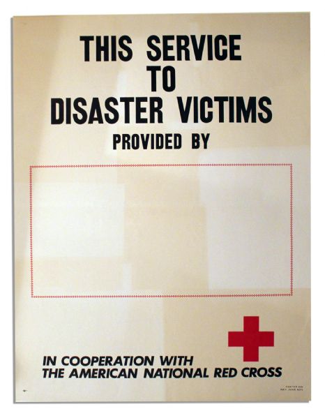 Vintage Red Cross Poster -- 1971 
