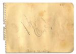 Large Bing Crosby Signature -- on 5.75 x 4.25 Album Page -- Very Good Condition