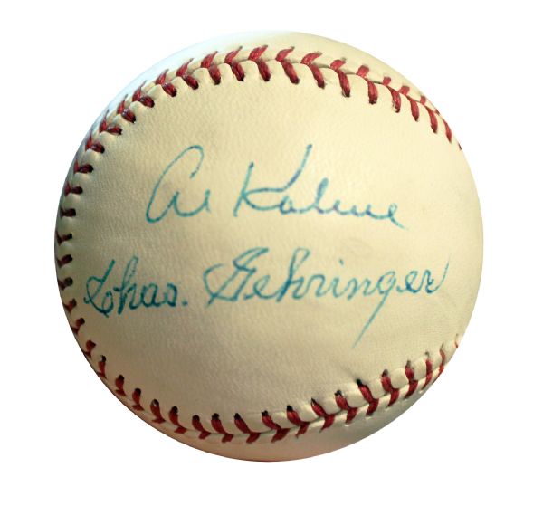 Detroit Tigers' Al Kaline & Charles Gehringer Signed Baseball
