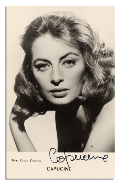''Pink Panther'' Actress Capucine Photo Signed -- With PSA/DNA COA