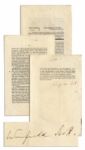 General Winfield Scott Document Signed -- Seminole Wars Relating to Soldier Abuse