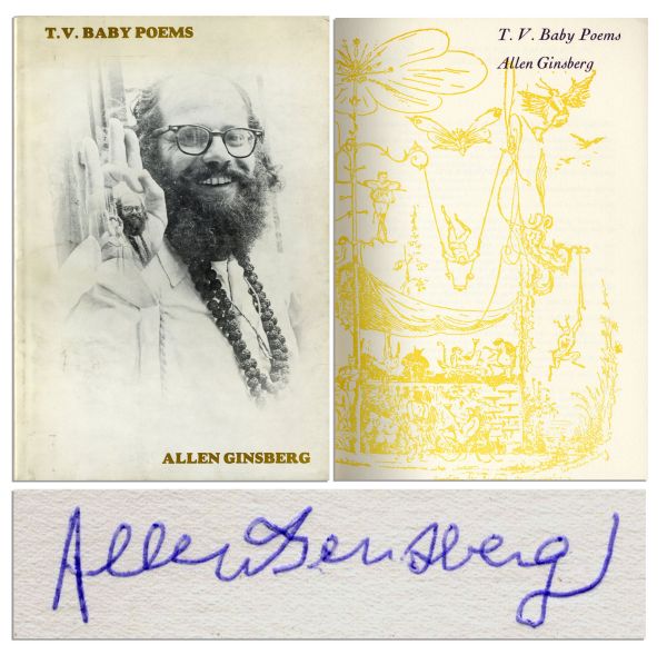 Rare Signed Copy of ''T.V. Baby Poems'' by Allen Ginsberg