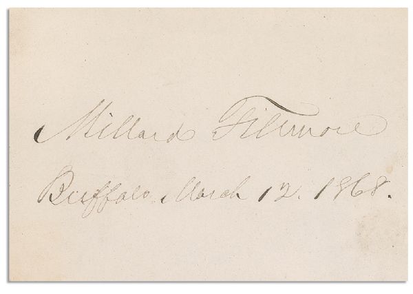 Millard Fillmore's Signature -- Near Fine