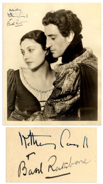 Basil Rathbone and Katharine Cornell 8'' x 10'' Signed Photo as Romeo and Juliet