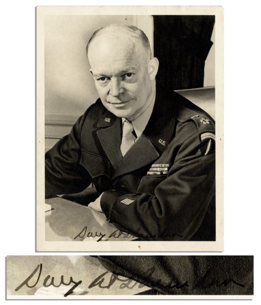 Dwight Eisenhower Signed Photo as Allied Commander