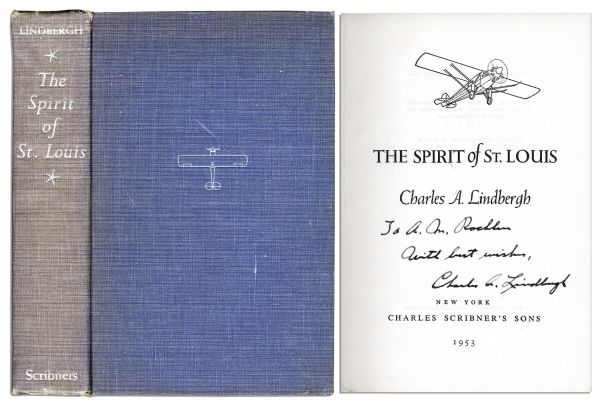 Charles Lindbergh Signed Copy of ''The Spirit of St. Louis''
