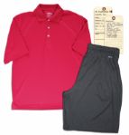 Matthew Perry Screen-Worn Polo Shirt & Shorts From His Series Mr. Sunshine