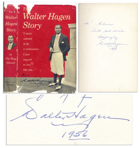 Signed First Printing of ''The Walter Hagen Story'' -- With His Inscription Reading ''...Golfingly...''