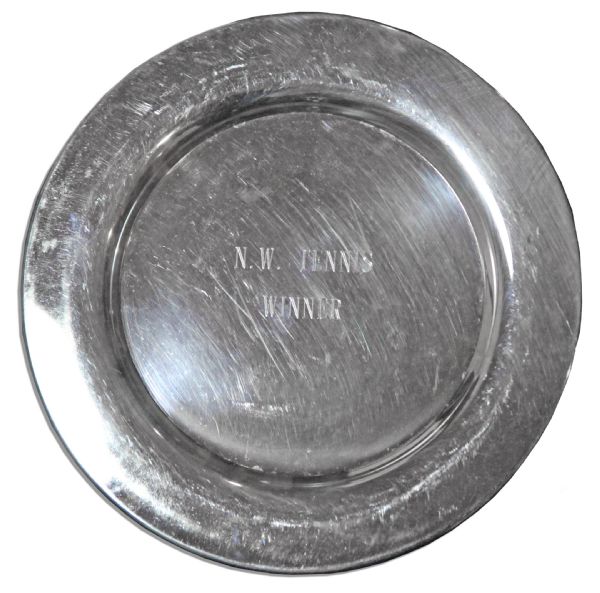 Silver Plate Awarded To Arthur Ashe as N.W. Tennis Winner 