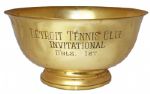 Arthur Ashes Brass Trophy From His Doubles Win at the Detroit Tennis Club Invitational