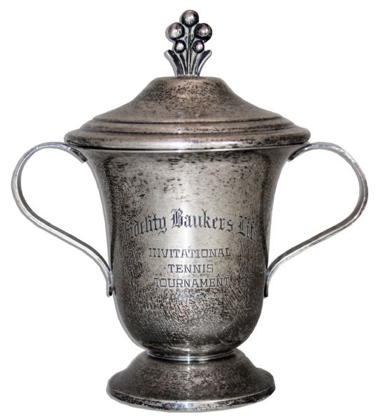 Arthur Ashe's Silver Trophy Cup From the Fidelity Bankers Life Invitational Tennis Tournament