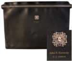 John F. Kennedys Personalized Veteran of Foreign Wars Embossed Leather Portfolio -- With a Collection of Other JFK-Related Items, Including an ALS by Jackie Kennedy