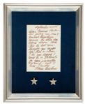 Pair of Dwight D. Eisenhowers Generals Stars -- Gifted to Brigadier General Madelyn Parks by Mamie Eisenhower -- With an Autograph Letter Signed by the First Lady