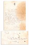 Beatles Manager Brian Epstein Autograph Letter Signed to John Lennon -- ...Just to thank you for taking so much trouble with the selection... -- 1965