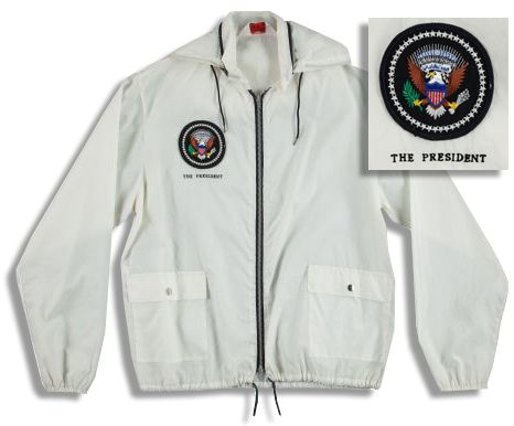 Gerald Ford's Personally Owned Presidential Windbreaker -- With Presidential Seal & ''The President'' Embroidered