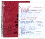 Arthur Ashe Notebook of Contacts -- With Notes in His Hand -- ...Clinton letter...Send Davis Cup outfit to Hall of Fame... & Dated Entries From The Last Week of His Life