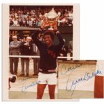 Arthur Ashe Signed 8 x 10 Photo of Himself as Wimbledon Victor