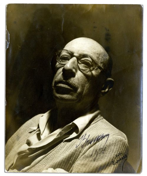 Igor Stravinsky Signed 8'' x 10'' Photo