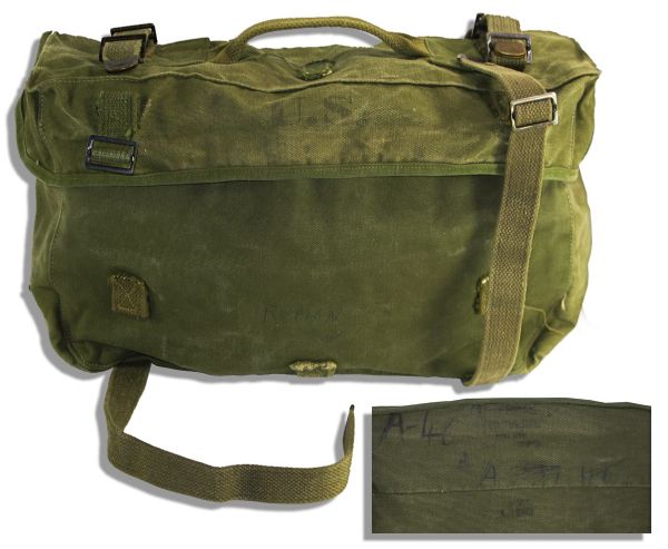 John Wayne's Personally Owned Cargo Field Pack Used in the Hit 1968 Film ''The Green Berets'' Which Wayne Starred In & Directed