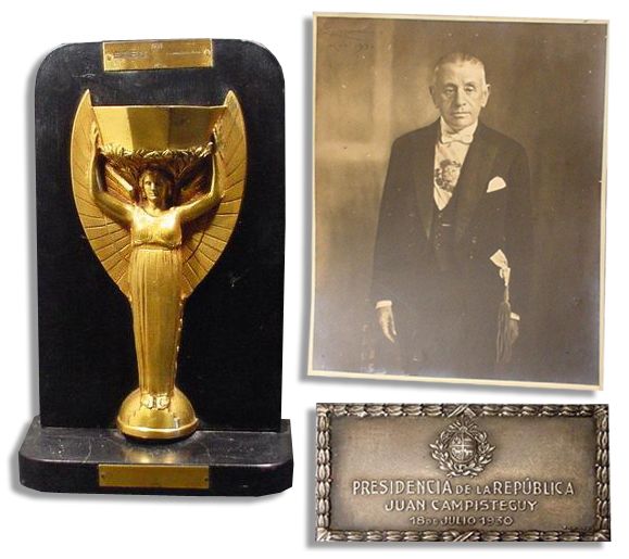 First-Ever Soccer World Cup Trophy -- Gifted to Urugayran President Dr. Juan Campisteguy in 1930