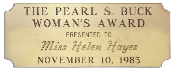 Pearl S. Buck Humanitarian Award Bestowed on Legendary Actress Helen Hayes