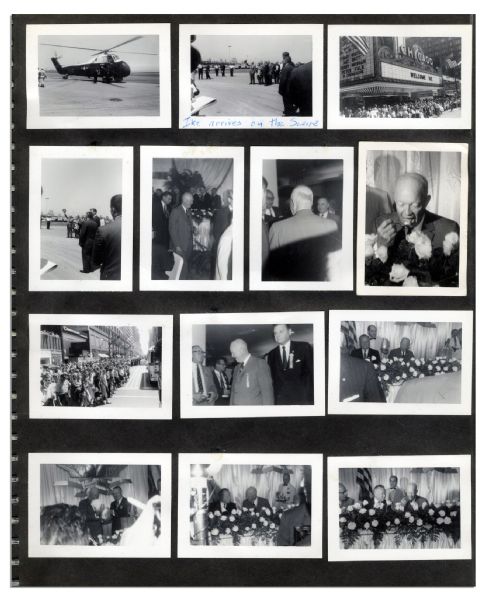 John F. Kennedy and Richard Nixon 1960 National Convention Photo Album -- Amazing Collection of Published and Unpublished Candidate Photos -- Also Eisenhower, Johnson, RFK, Henry Fonda & Frank Sinatra