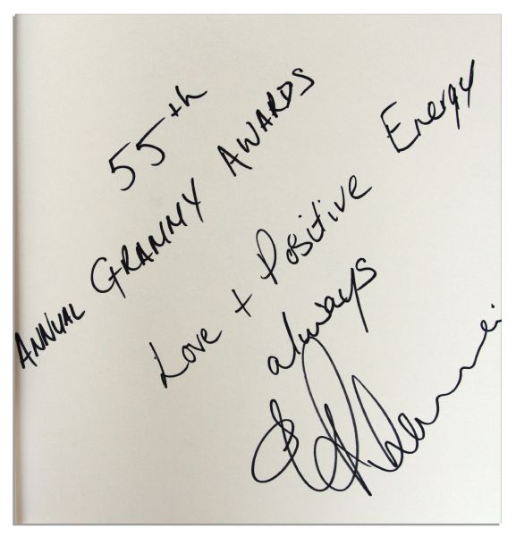 Fantastic 2013 Grammy Awards ''Green Room'' Autograph Book -- Signed by 70+ Celebrities Including Beyonce, Adele, Elton John, Sting, Jay-Z, Alicia Keys, Rihanna, Jack White, Taylor Swift, Etc.