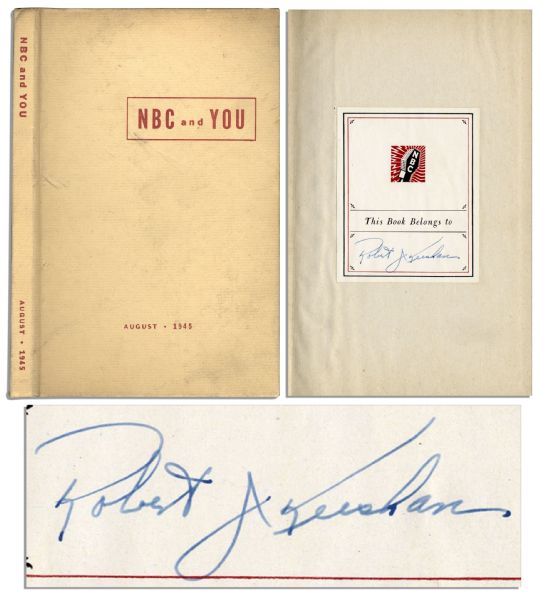 Robert Keeshan Signed ''NBC & You'' Employee Handbook -- August 1945
