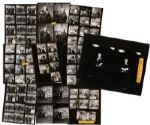 Captain Kangaroo 10 Contact Sheets From 1956 -- With Bob Keeshan Rehearsing On Set as a 29 Year-Old Man in Plain Clothes