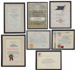 Bob Keeshan Award Collection From Early Captain Kangaroo Years -- Lot of 7