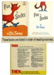Dr. Seuss First Edition, First Printing of Fox in Socks -- Near Fine