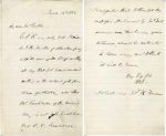 1868 Letter on Alaska Purchase & Ulysses S. Grant -- ...Grant has said nothing on the...purchase of Alaska...impression produced by Genl Grants enemies...should be counteracted...