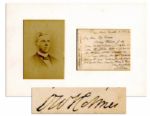 Oliver Wendell Holmes Sr. Autograph Letter Signed -- ...I am sorry for your tribulations but with your indomitable spirit you will come bravely through them...