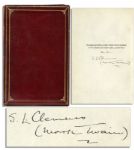 Mark Twain Signs Both His Names -- Samuel Clemens & His Pseudonym Mark Twain to The Writings of Mark Twain
