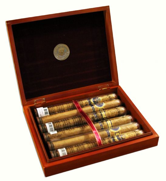Presidential Cigar Case Filled With Pacific Brand Churchill Cigars -- Official President's Brand