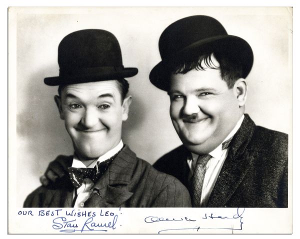 Comedy Legends Laurel & Hardy Signed 10'' x 8'' Photo