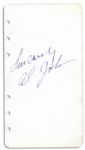 Signature of Al Jolson -- Called The Worlds Greatest Entertainer