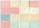 MGM Stars Signed Red Leather Autograph Book Including Gene Kelly, James Stewart & 34 More MGM Stars Plus a Note From Elizabeth Taylors Mother