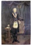 Scarce Print of Hattie E. Burdettes Masonic Portrait of George Washington
